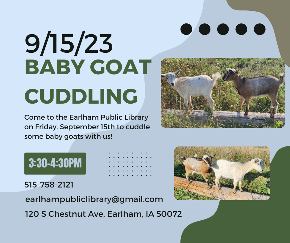 Baby Goat Cuddling 9/15/23 3:30PM